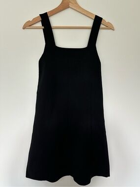 Mango Black Square-Neck Mini Dress